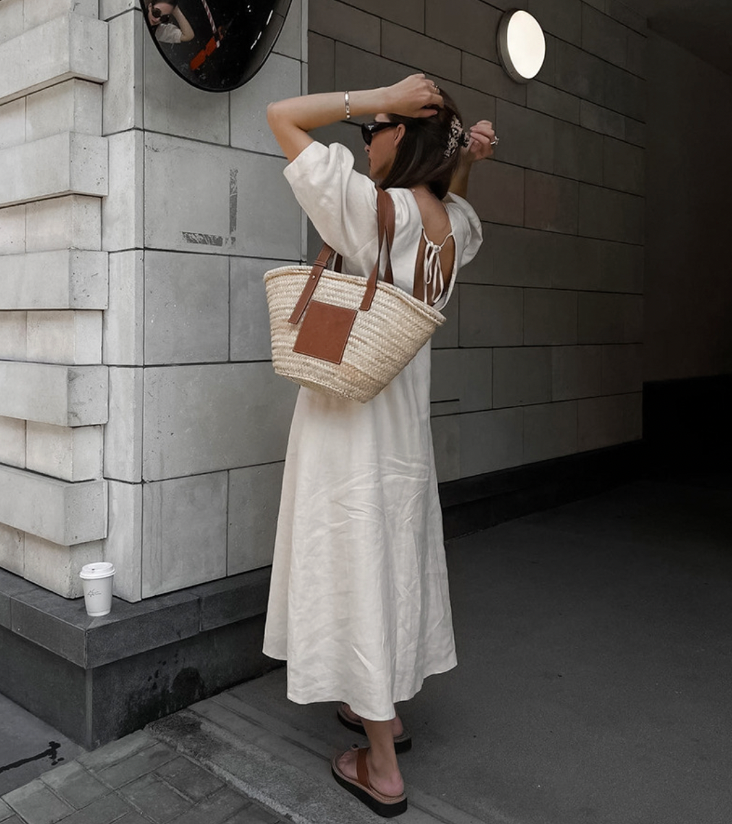 Alla™️ | Abito Eleganza Naturale in Lino e Cotone
