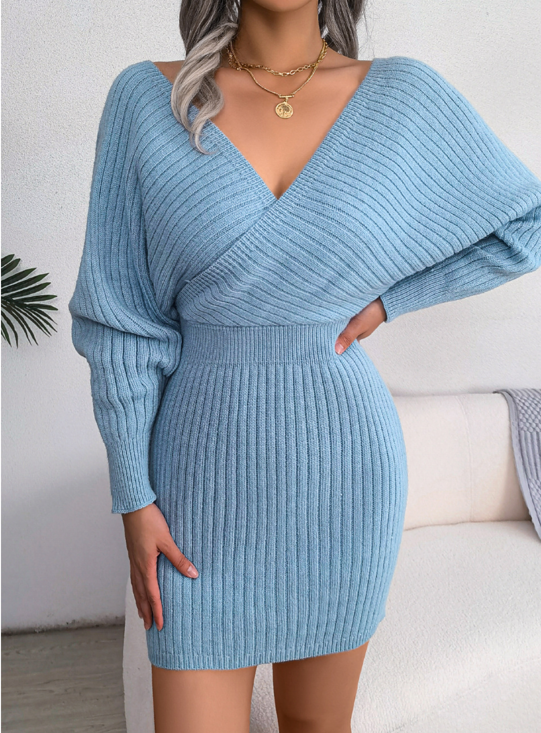 Elisa™️ | Abito Elegante con Scollo a V e Taglio Aderente
